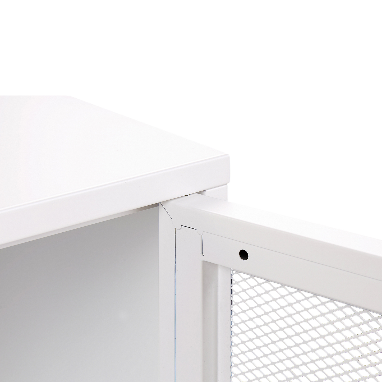 Nachttisch OSSETT Metall Weiss