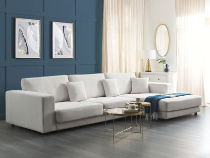 4-Sitzer Ecksofa cremeweiss linksseitig LOFOTEN