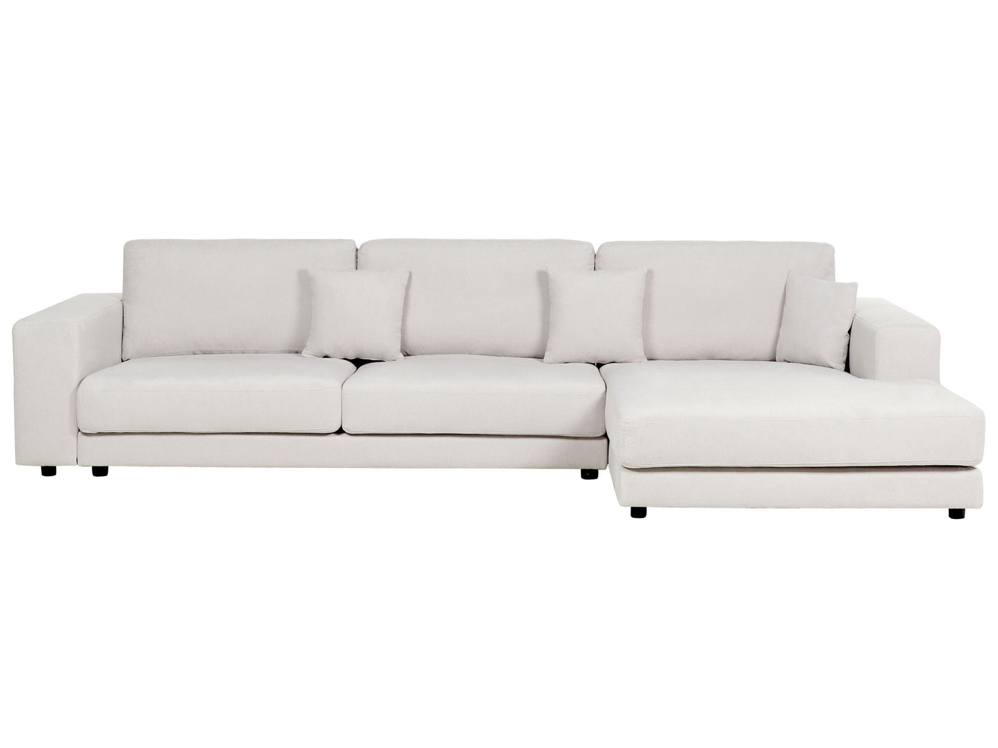 4-Sitzer Ecksofa cremeweiss linksseitig LOFOTEN