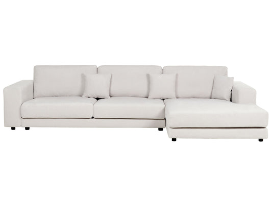 4-Sitzer Ecksofa cremeweiss linksseitig LOFOTEN