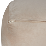 Pouf Samtstoff sandbeige 50 x 50 x 30 cm DAREYN