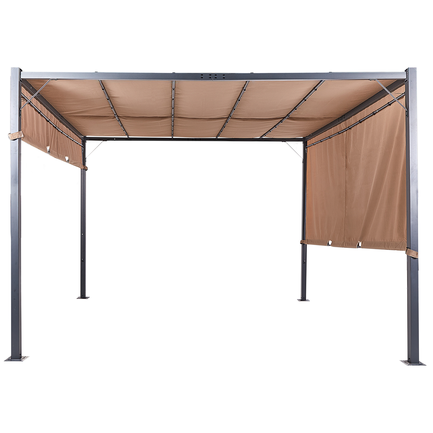 Pavillon LED PARGA Metall 310 cm 310 cm Braun