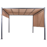 Pavillon LED PARGA Metall 310 cm 310 cm Braun