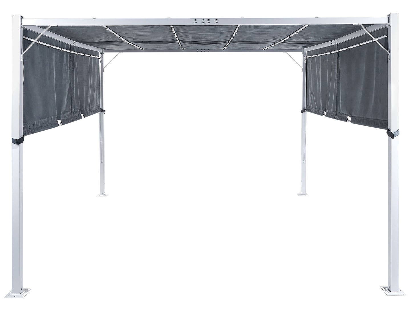 Pavillon LED PARGA Metall 310 cm 310 cm Grau