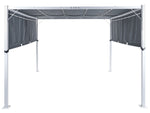 Pavillon LED PARGA Metall 310 cm 310 cm Grau