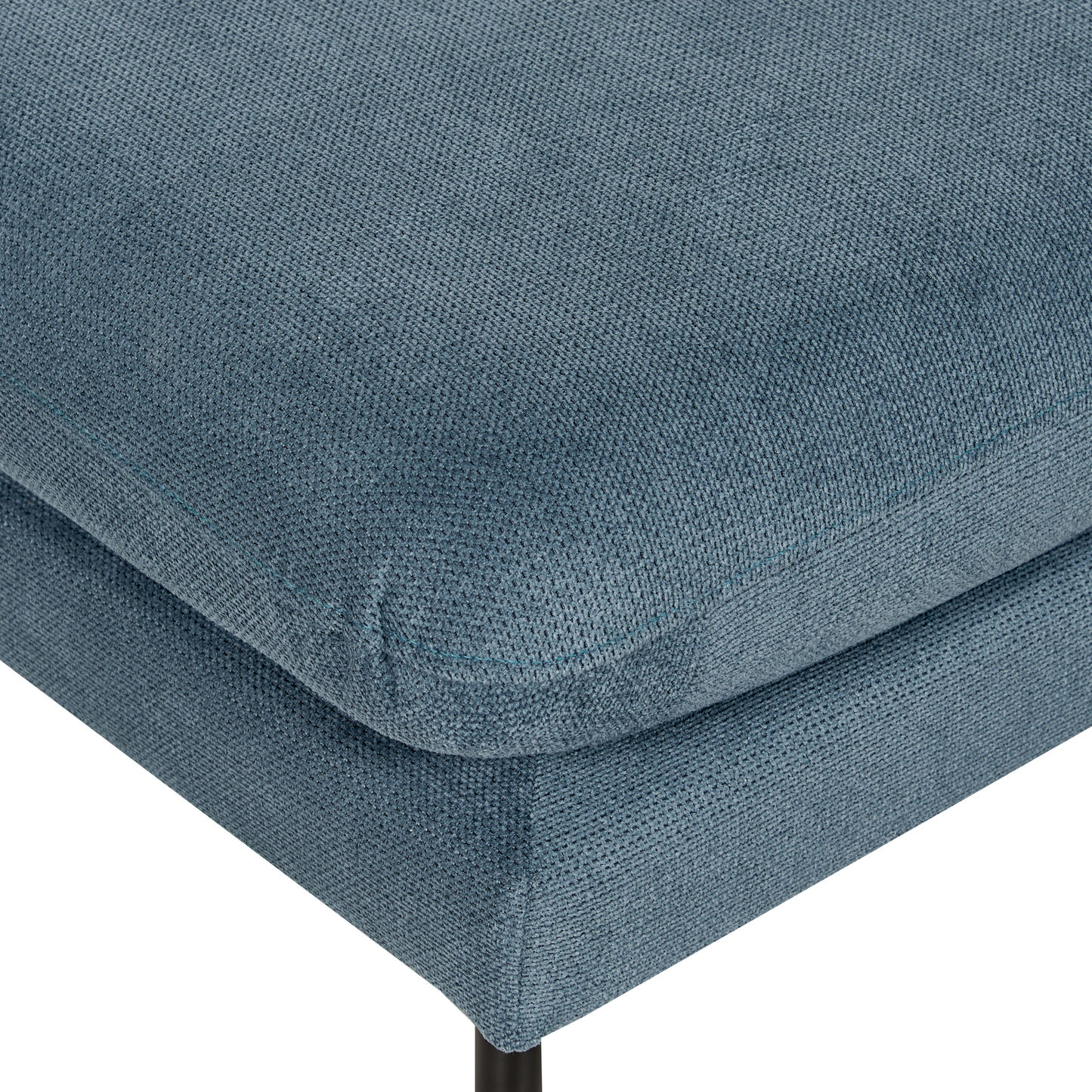 Ottomane VINTERBRO Chenillegewebe Blau