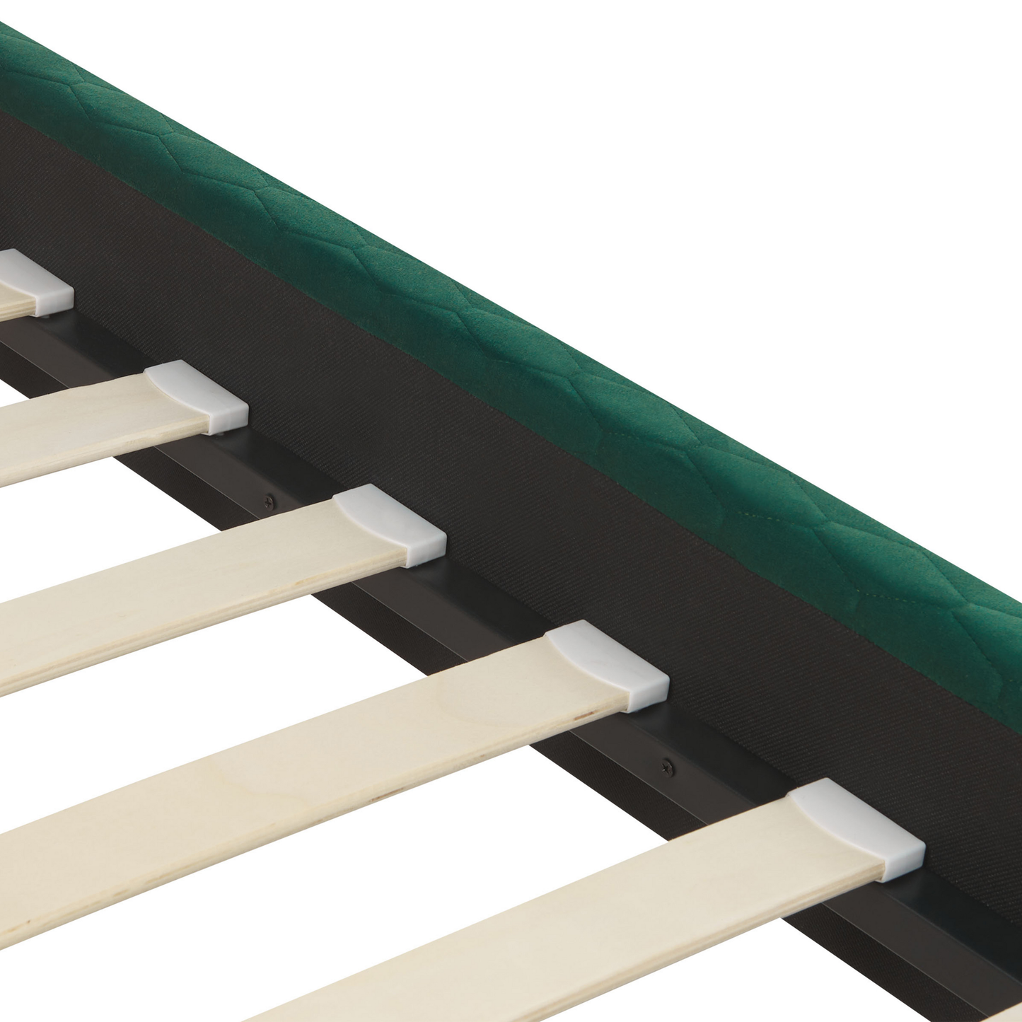 Bett mit Lattenrost Samtstoff BAYONNE 90 x 200 cm Grün