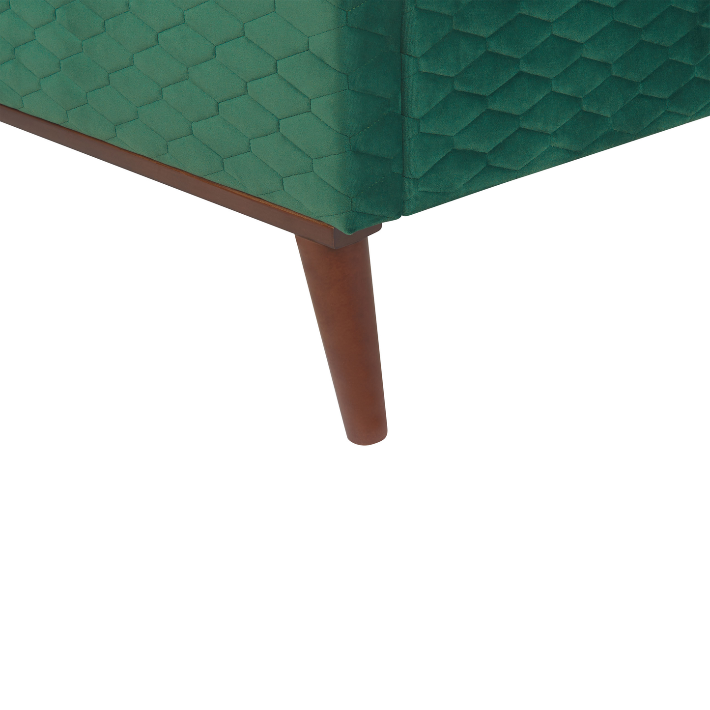 Bett mit Lattenrost Samtstoff BAYONNE 90 x 200 cm Grün