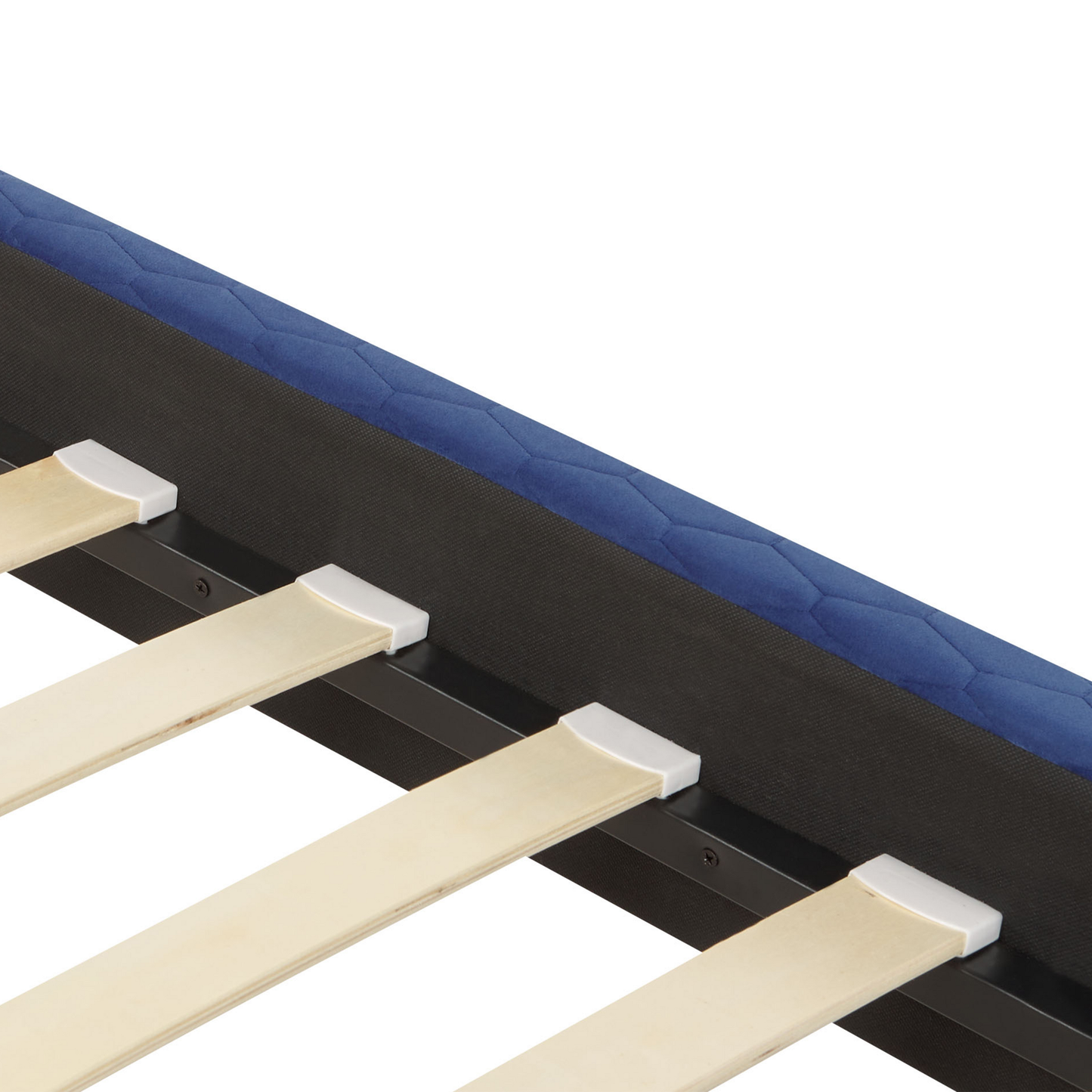 Bett mit Lattenrost Samtstoff BAYONNE 180 x 200 cm Blau