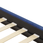 Bett mit Lattenrost Samtstoff BAYONNE 180 x 200 cm Blau