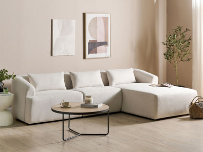 3-Sitzer Ecksofa hellbeige linksseitig SVANSELE