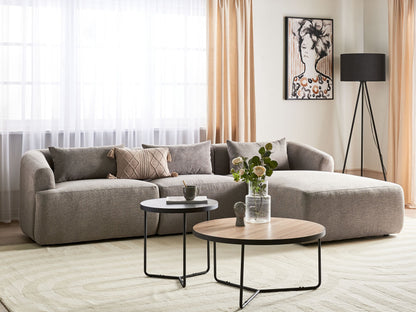 3-Sitzer Ecksofa taupe linksseitig SVANSELE