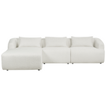 3-Sitzer Ecksofa Bouclé cremeweiss rechtsseitig SVANSELE