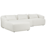 3-Sitzer Ecksofa Bouclé cremeweiss rechtsseitig SVANSELE