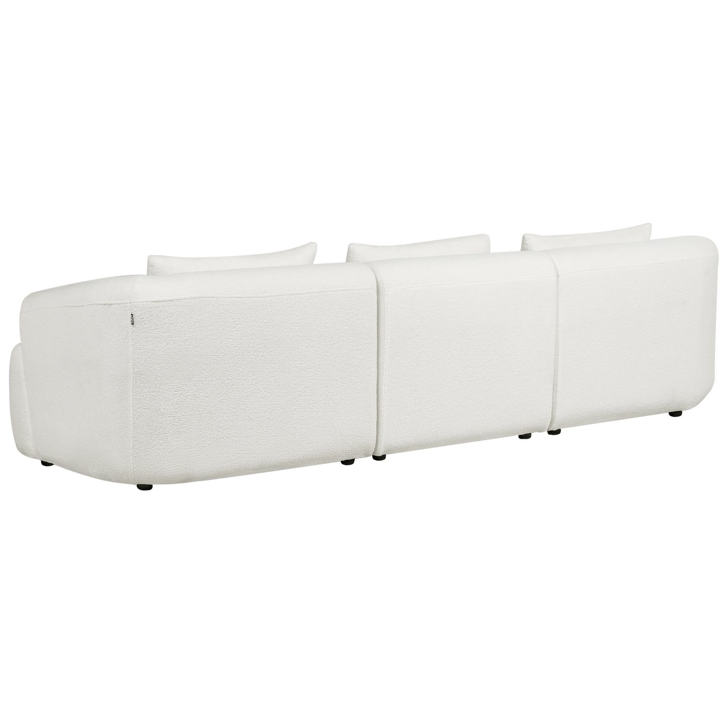 3-Sitzer Ecksofa Bouclé cremeweiss rechtsseitig SVANSELE