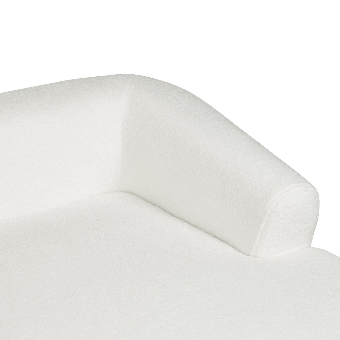 3-Sitzer Ecksofa Bouclé cremeweiss rechtsseitig SVANSELE