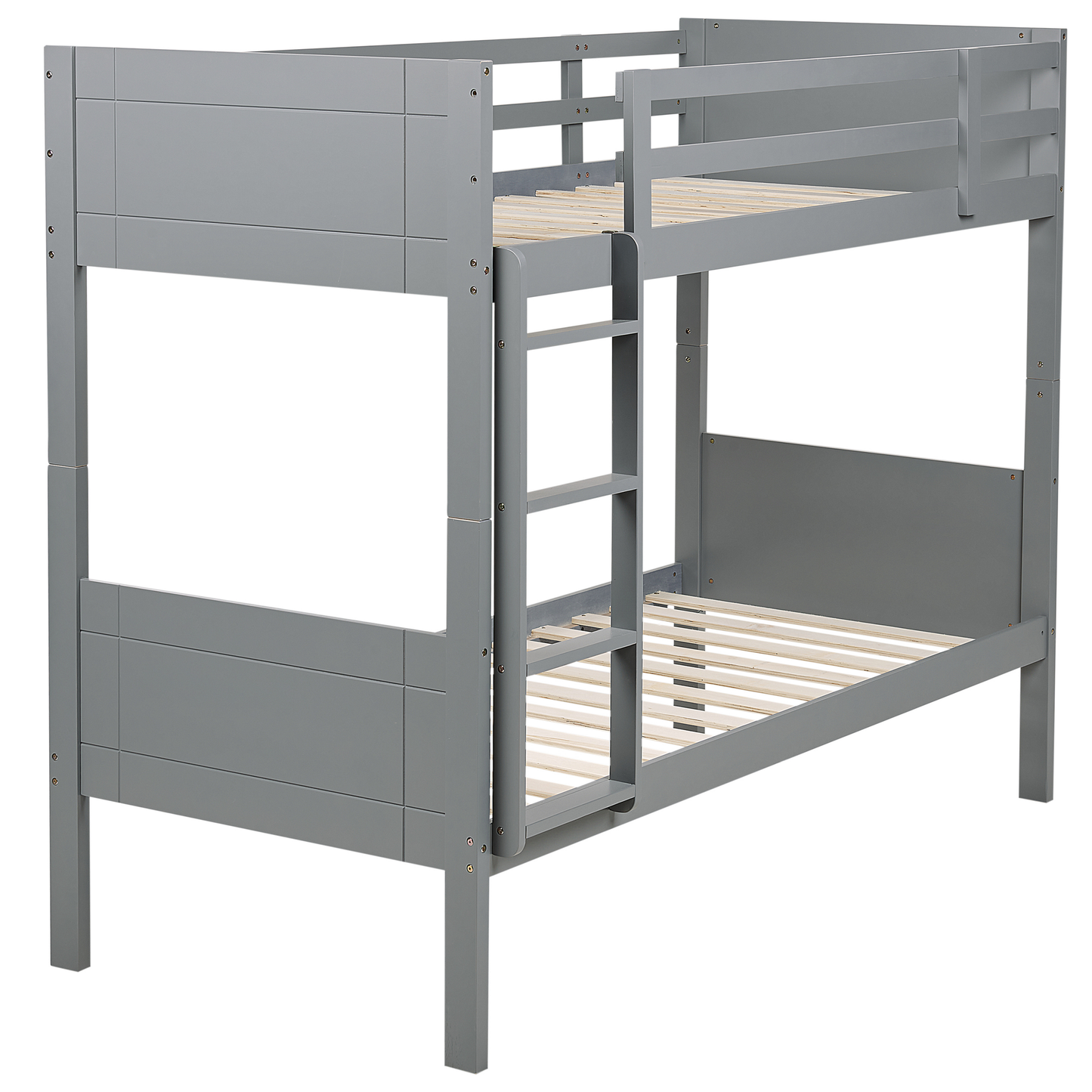 Hochbett Holz MAULDE 90 x 200 cm Grau