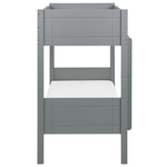 Hochbett Holz MAULDE 90 x 200 cm Grau