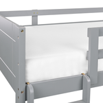 Hochbett Holz MAULDE 90 x 200 cm Grau