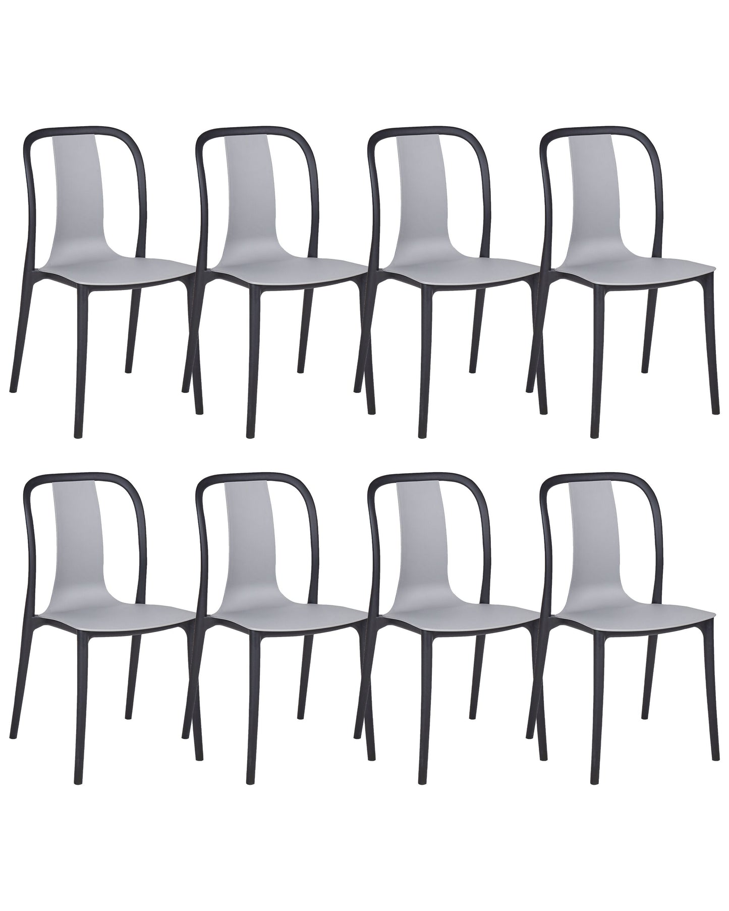 Gartenstuhl 8er Set SPEZIA Grau