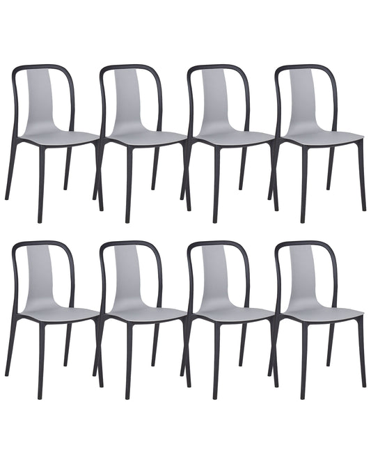 Gartenstuhl 8er Set SPEZIA Grau