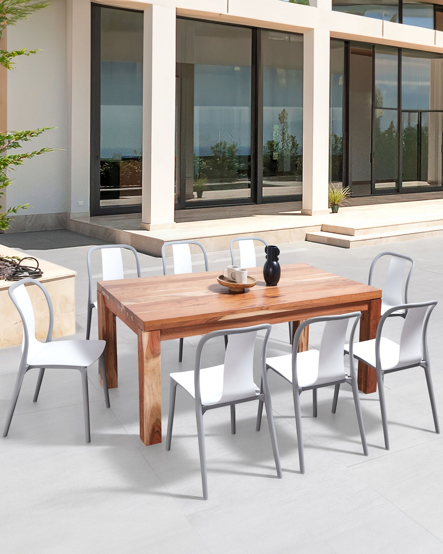 Gartenstuhl 8er Set SPEZIA Weiss