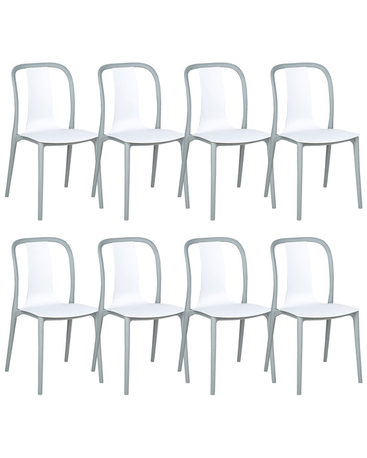 Gartenstuhl 8er Set SPEZIA Weiss