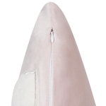 Dekokissen aus Samt mit gesticktem Hasenmotiv rosa 45 x 45 cm 2er Set IBERIS