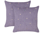 Dekokissen 2er Set LAVATERA 45 x 45 cm Violett Blumenmuster