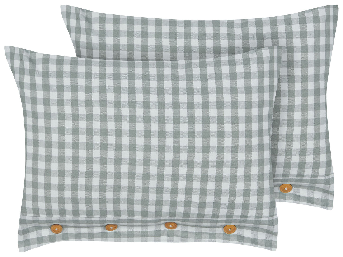 Dekokissen 2er Set TALYA 40 x 60 cm Mintgrün Kariertes Muster
