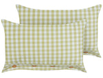Dekokissen 2er Set TALYA 40 x 60 cm Olivgrün Kariertes Muster