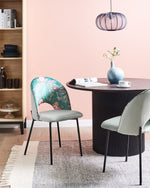 Esszimmerstuhl 2er Set COVELO Samtstoff Mintgrün