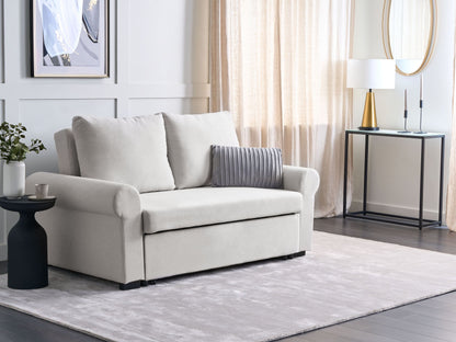 2-Sitzer Schlafsofa Leinenoptik hellbeige SILDA