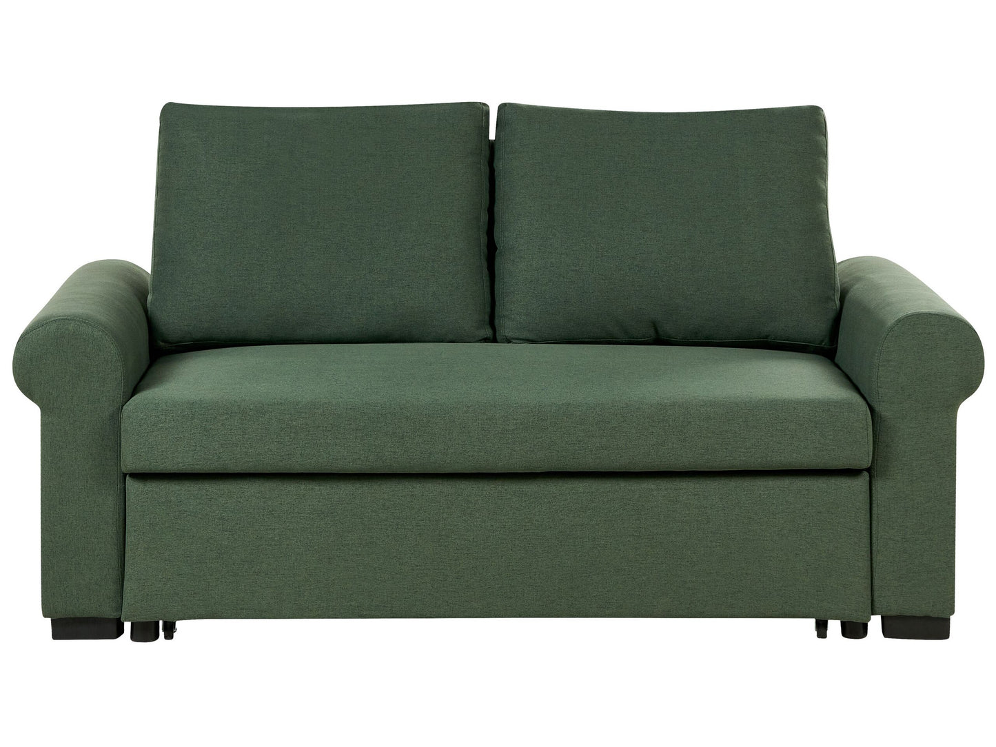 2-Sitzer Schlafsofa Leinenoptik dunkelgrün SILDA