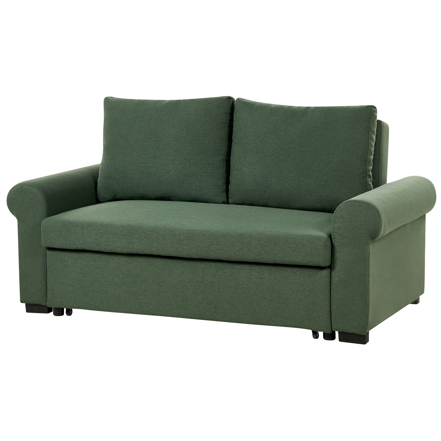 2-Sitzer Schlafsofa Leinenoptik dunkelgrün SILDA