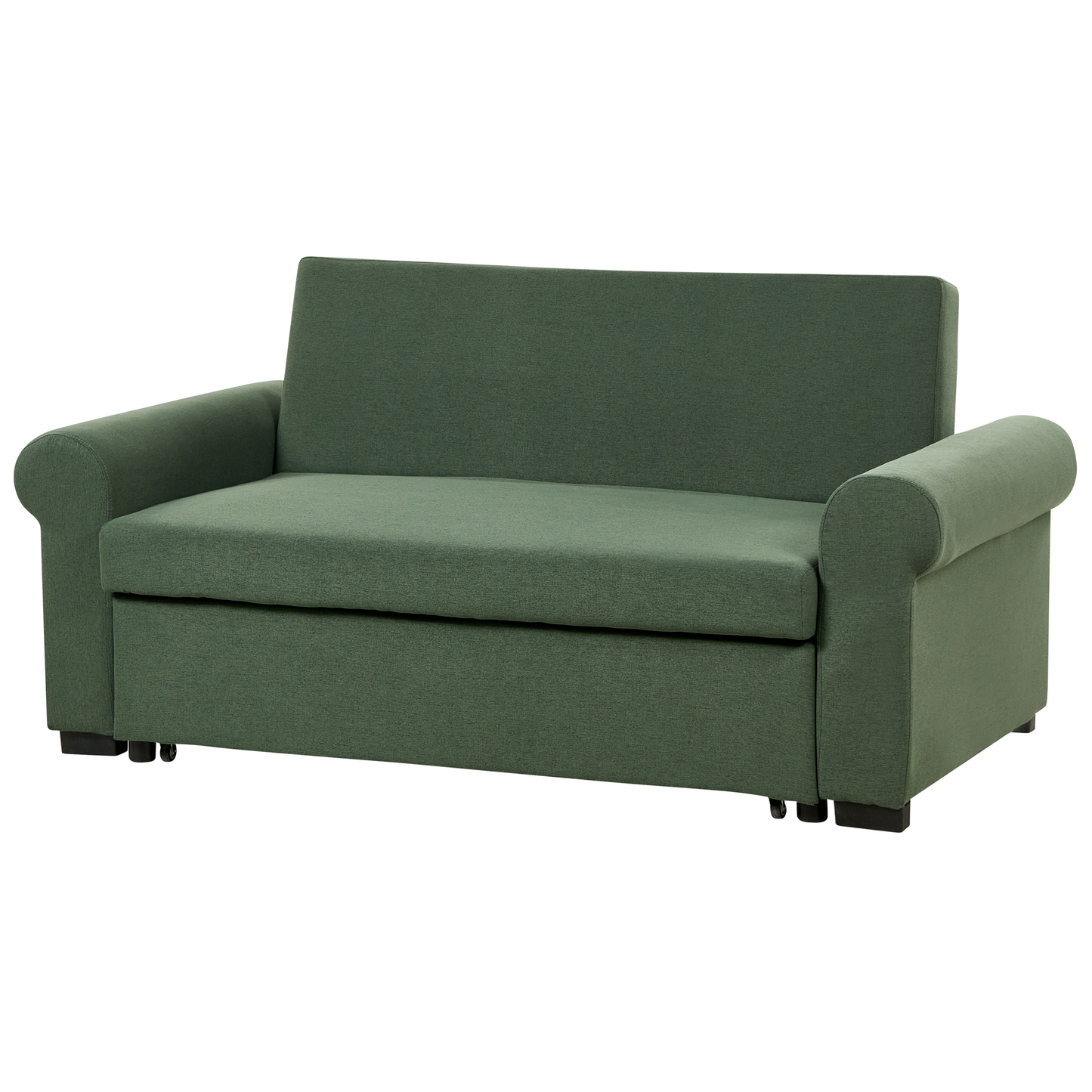 2-Sitzer Schlafsofa Leinenoptik dunkelgrün SILDA