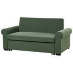 2-Sitzer Schlafsofa Leinenoptik dunkelgrün SILDA