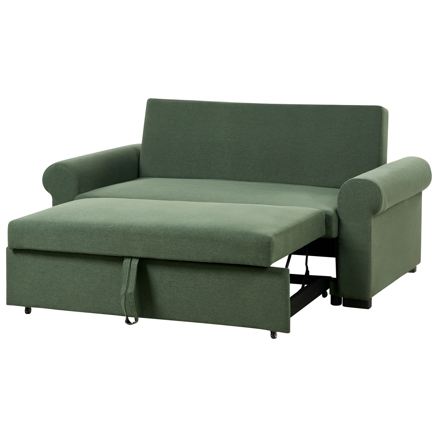 2-Sitzer Schlafsofa Leinenoptik dunkelgrün SILDA