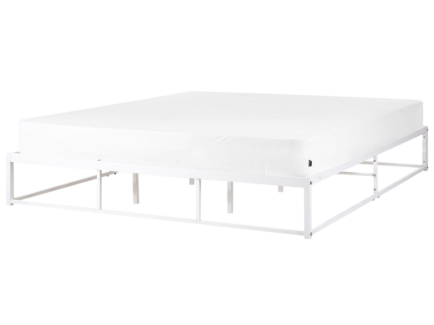 Bett mit Lattenrost Metall VIRY 180 x 200 cm Weiss