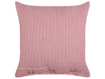 Dekokissen AALITA Baumwolle 45 x 45 cm Rot Streifenmuster
