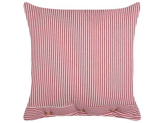 Dekokissen AALITA Baumwolle 45 x 45 cm Rot Streifenmuster