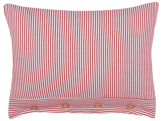 Dekokissen AALITA Baumwolle 40 x 60 cm Rot Streifenmuster