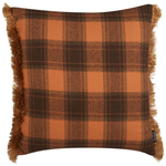 Dekokissen 2er Set BARJA 45 x 45 cm Orange Kariertes Muster