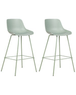 Set mit 2 Barstühlen EMMET Hellgrün