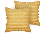 Dekokissen 2er Set ASTRANTIA 45 x 45 cm Gelb Herzmotiv