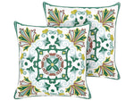 Dekokissen 2er Set ELANITE Baumwolle 45 x 45 cm Grün Orientalisches Muster
