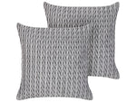 Dekokissen 2er Set ECLIPTA 45 x 45 cm Grau Ohne Muster