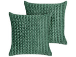 Dekokissen 2er Set ECLIPTA 45 x 45 cm Grün Ohne Muster