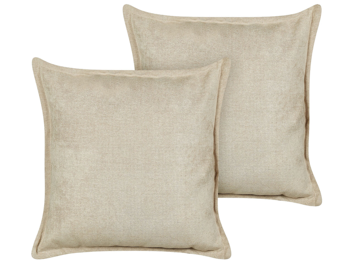 Dekokissen 2er Set LAPSANA 60 x 60 cm Beige Ohne Muster