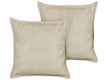 Dekokissen 2er Set LAPSANA 60 x 60 cm Beige Ohne Muster